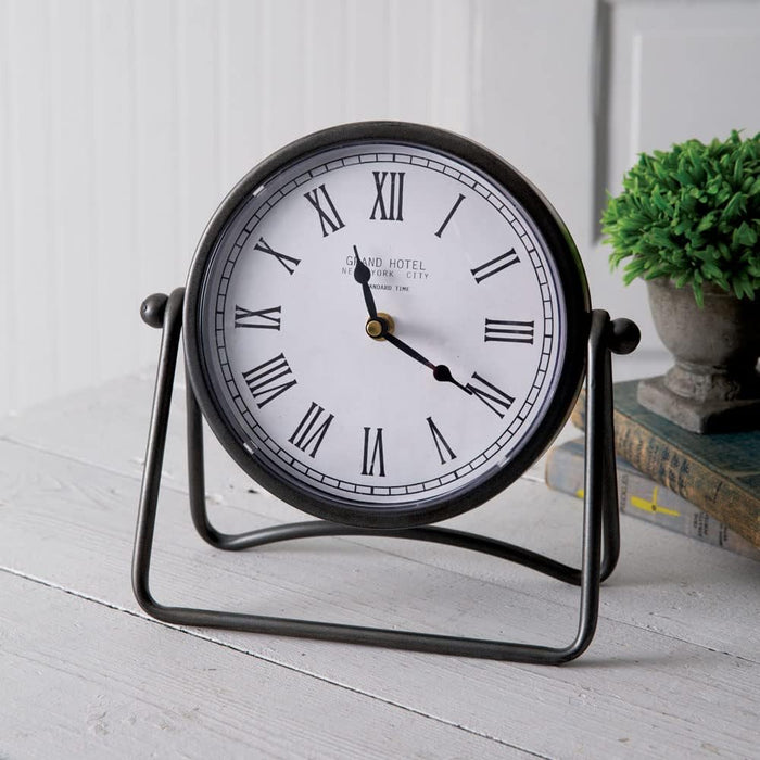 Industrial A-Frame Tabletop Clock