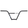 The Kink Williams 4-Piece Bars are black BMX handlebars with "Kink BMX" and "Time2Shine" stickers, made with TruTherm construction for durability, set against a white background.