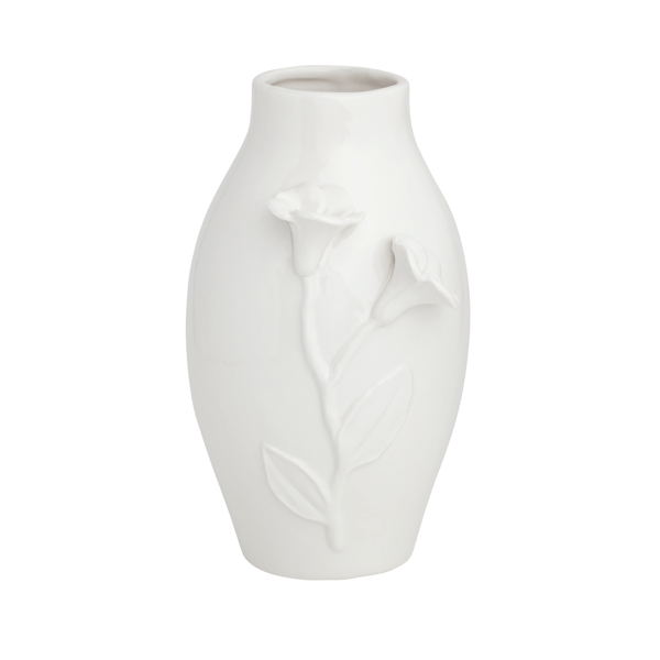 Large White Flower Vase