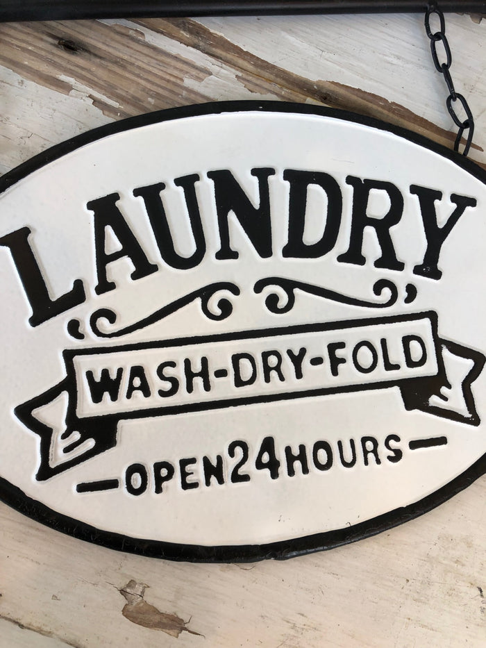 Laundry Tin Hanger Sign