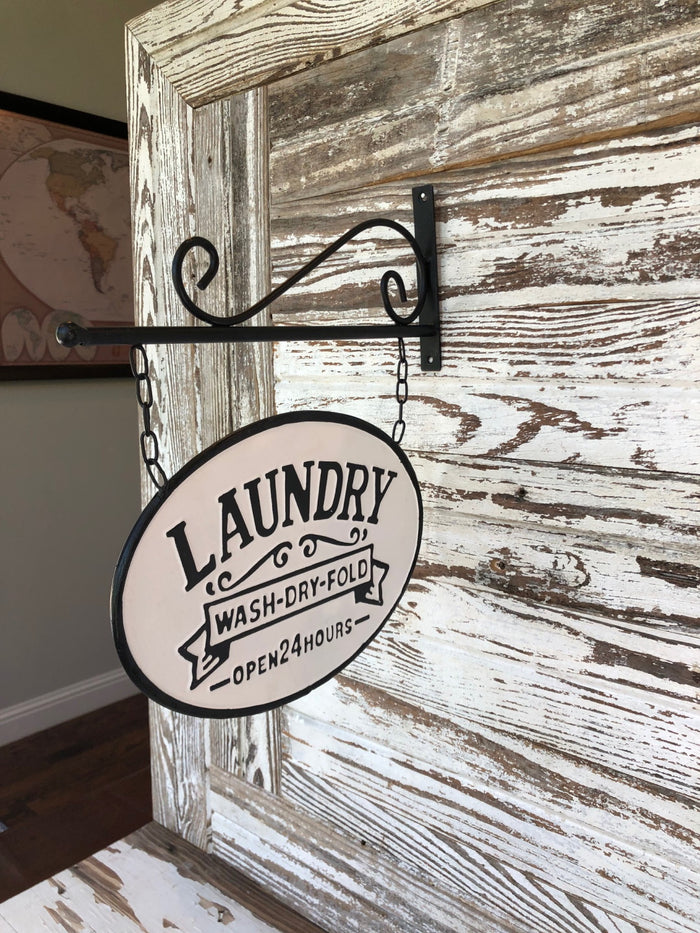 Laundry Tin Hanger Sign