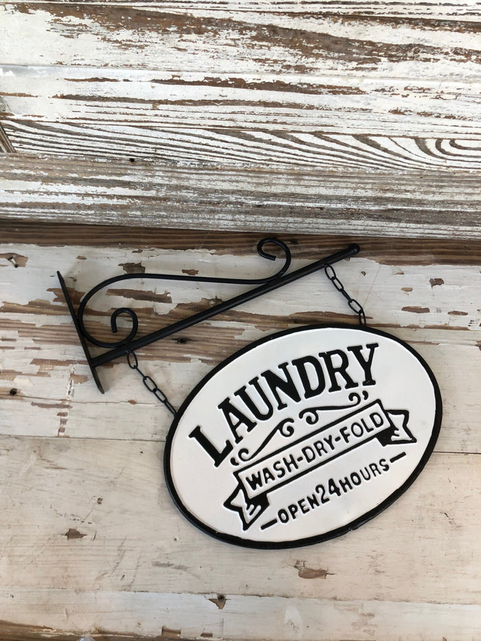 Laundry Tin Hanger Sign