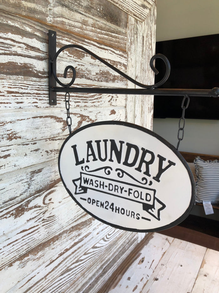 Laundry Tin Hanger Sign