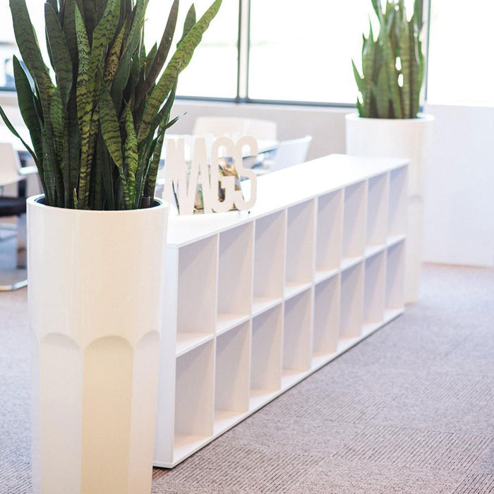 Plant Couture - Pots & Planters - Le Long M - Lifestyle Image With Artificial Sansevieria