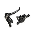 The Lewis LV2 Post Mount Disc Brake (BMX Edition), featuring a black lever and caliper set on a white background, is engineered with CNC machining technology for precise braking force.