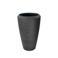 Coal Black Linford Planter 86cm. Cement-like texture, eco-friendly & lightweight.