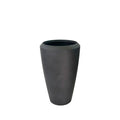 Coal Black Linford Planter 70cm. Cement-like texture, eco-friendly & lightweight.