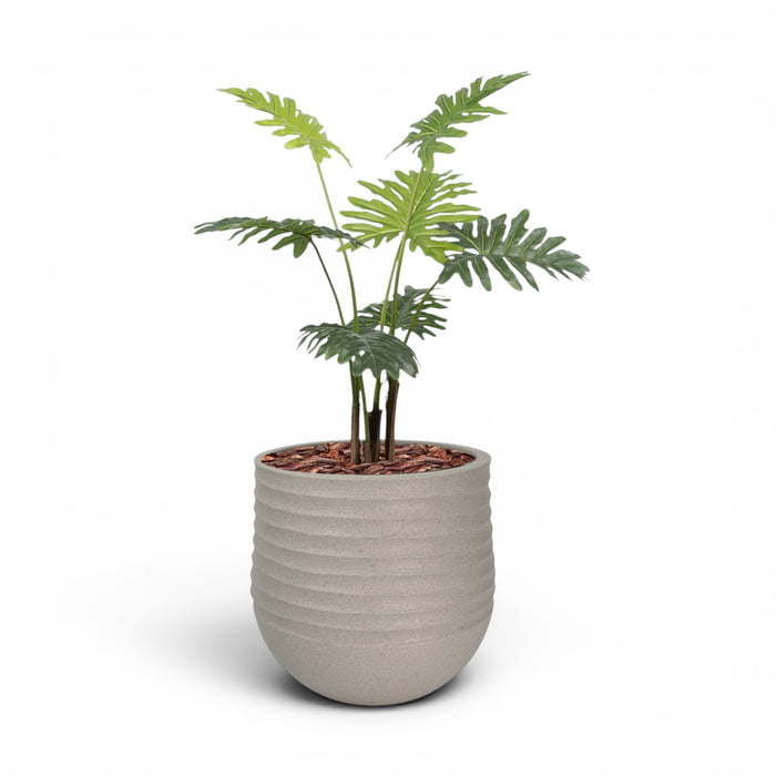 Mariella Round  L 53 x 49 Beige With Philodendron 120cm