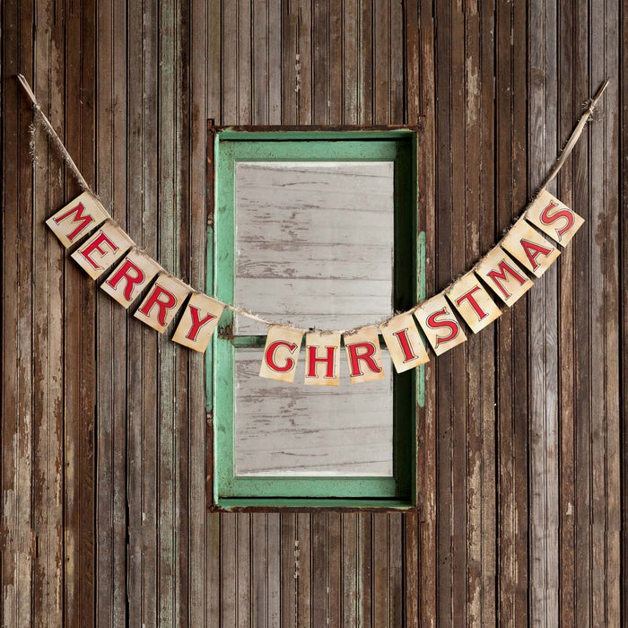 Merry Christmas Card Garland