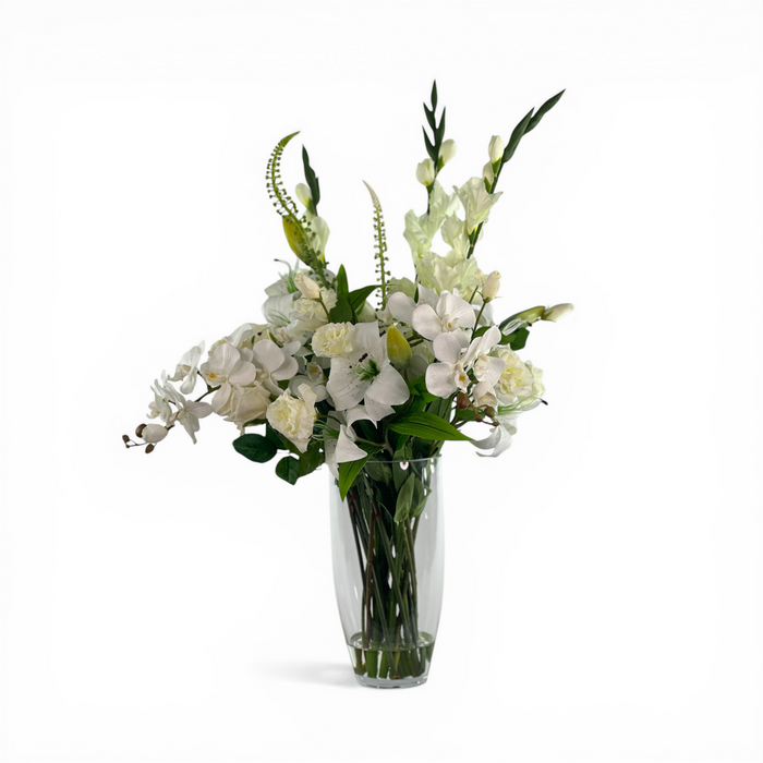 Mixed White Arum & Tiger Lily Gladioulus Oncidium Rose