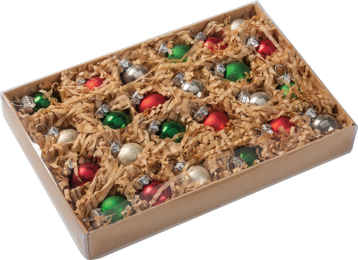 Multi Balls Glass Ornament Set
