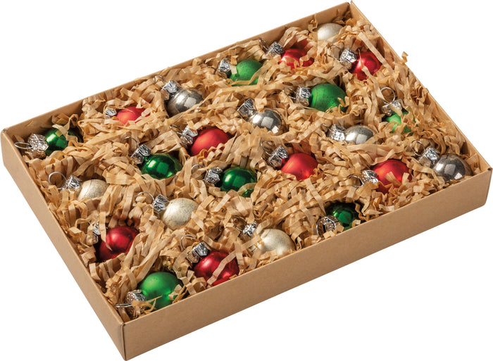 Multi Balls Glass Ornament Set