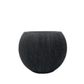Black Nature Ridged Bowl 37cm. Eco-friendly, Polyresin, Terrazzo stone textured look, lightweight.