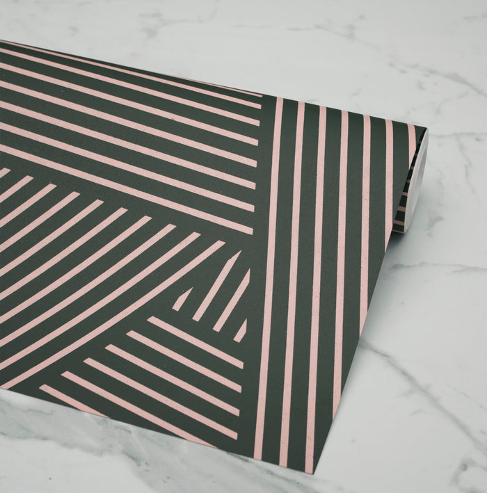 Oblique Avocado Wallcovering