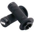 A pair of ODI Ruffian BMX Mini Grips with a diamondized pattern and end caps, isolated on a white background.