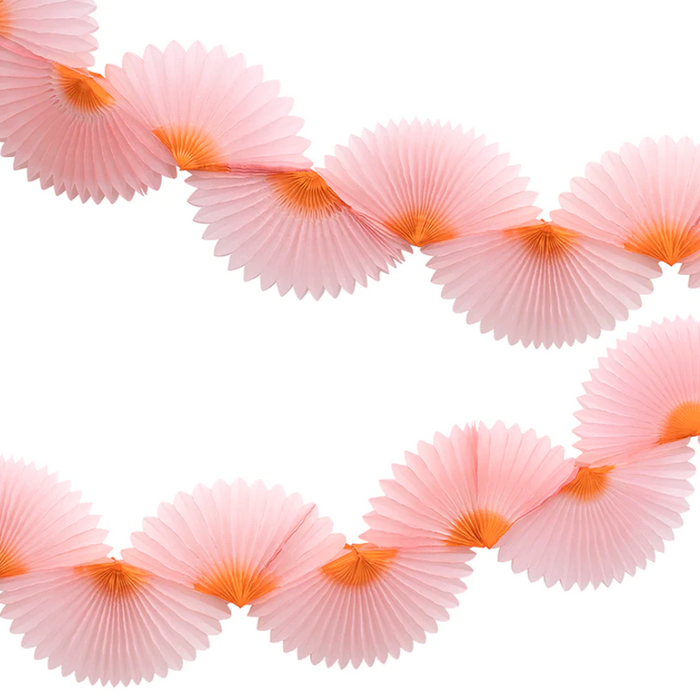 Pink Honeycomb Fan Garland
