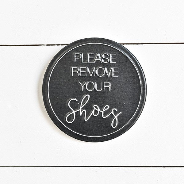 Please Remove Your Shoes Sign
