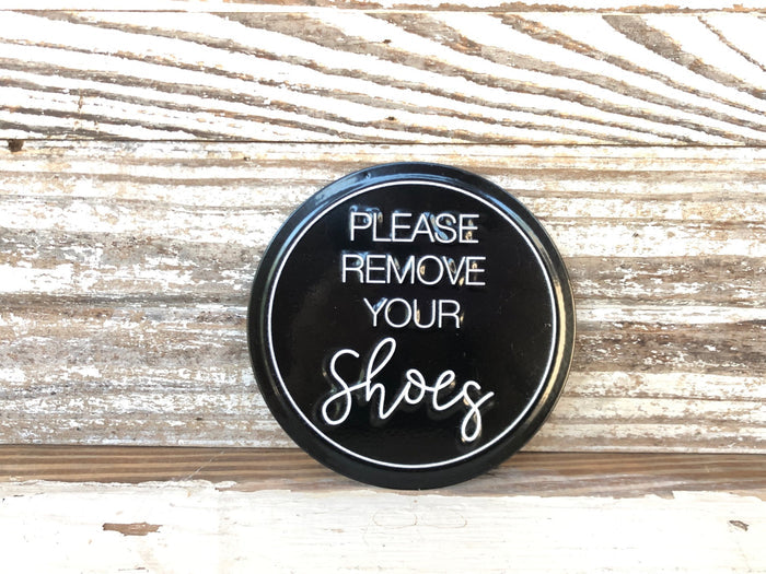 Please Remove Your Shoes Sign