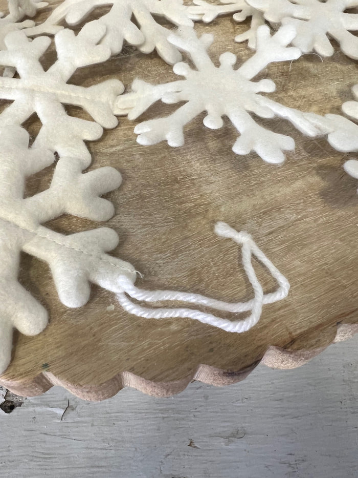 Plush Snowflake Garland