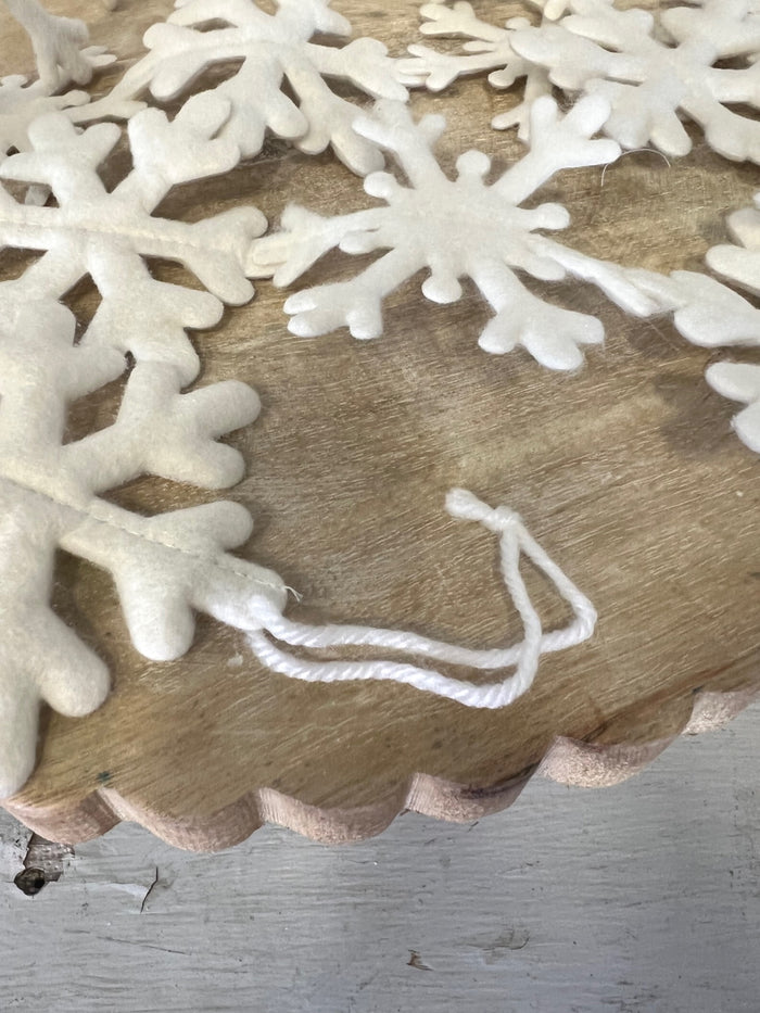 Plush Snowflake Garland