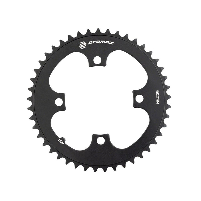 A Promax 4-bolt 104 BCD chainring on a white background, ideal for BMX race market.