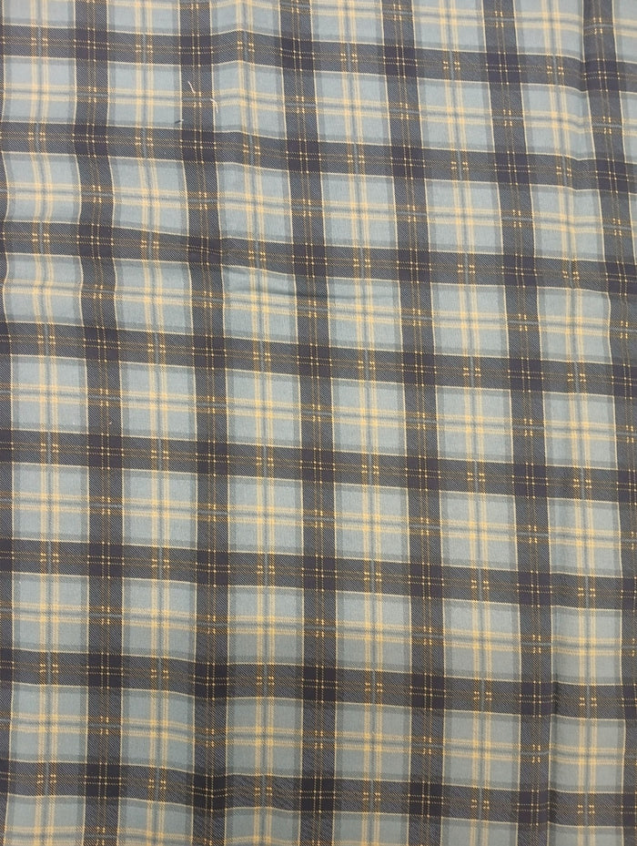 Quiet Reflections Blue Plaid Cotton Fabric
