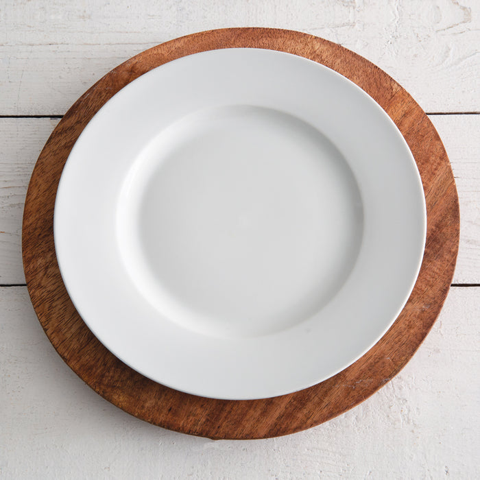 Raised Rustic Wood Charger Plate