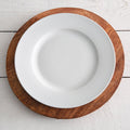 Raised Rustic Wood Charger Plate