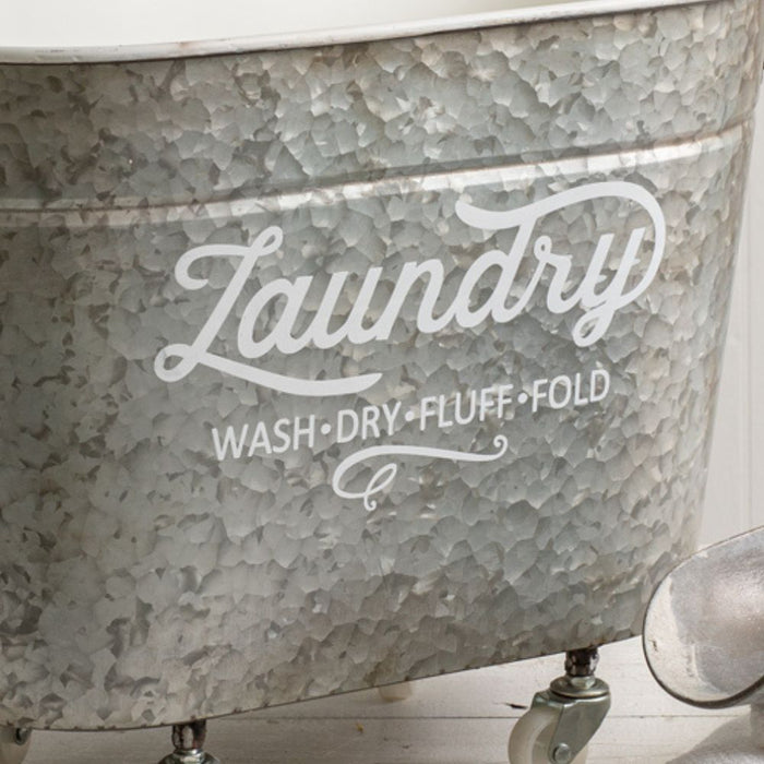 Rolling Oval Laundry Bin