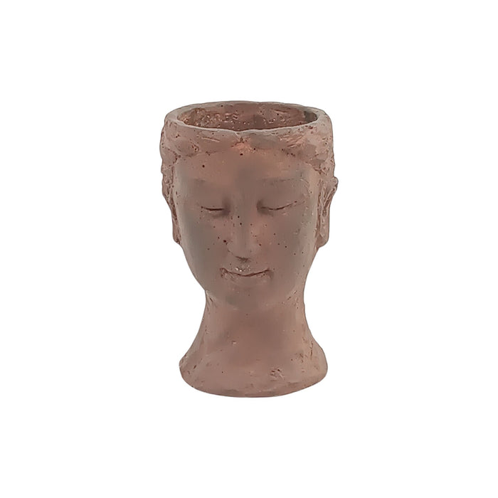 Roman Man Head Terracotta Planter