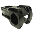 The SD-X Pike Oversized Pro CNC Stem (31.8mm Clamp) features a black oversized design with a four-bolt faceplate and textured sides, CNC-machined for precision and engineered to securely attach handlebars to your bike’s steerer tube—ideal for a professional race bike setup.