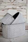 Set of 3 Patterned Bins