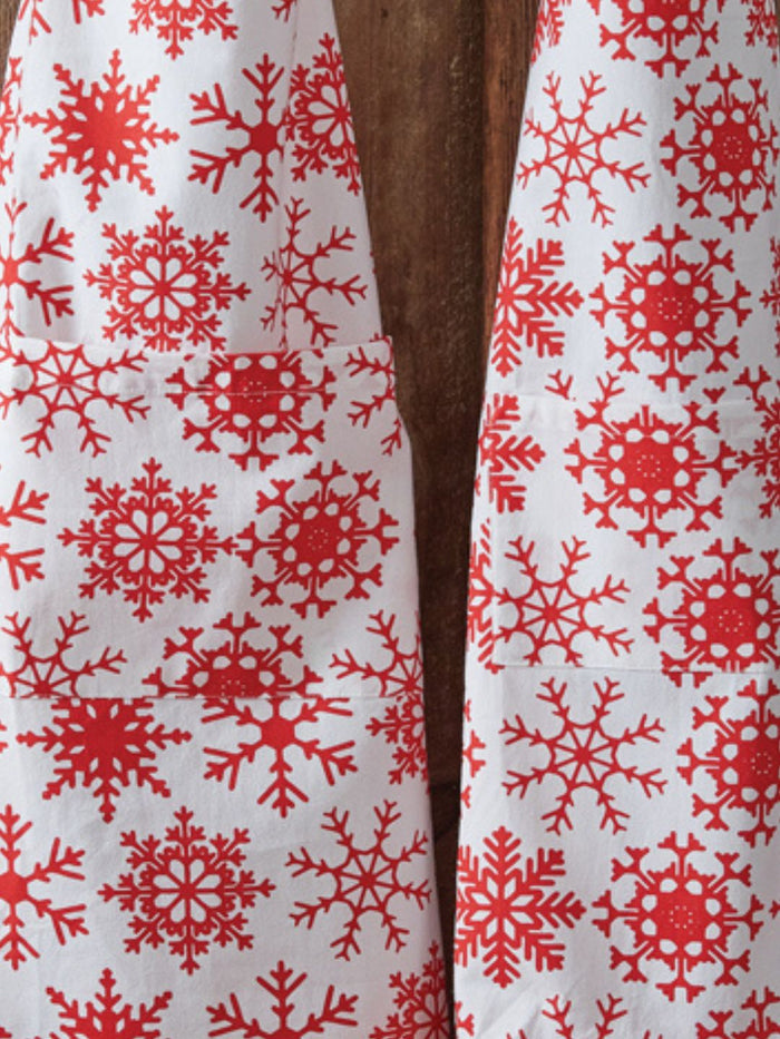 Snowflakes Adult and Child Apron Set