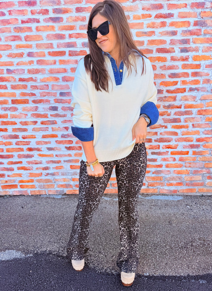 Sweater Collared Denim
