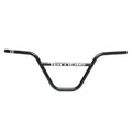 Terrible One 2024 Classic Bars: Black 4130 CrMo BMX handlebars featuring a white "terrible" logo at the center, inspired by the original Terrible One Classic Bars design.