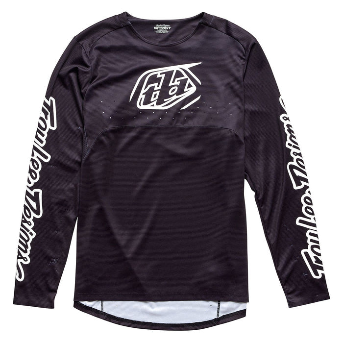 TLD Sprint Jersey Icon Black creates moisture-wicking long sleeve BMX race jerseys.