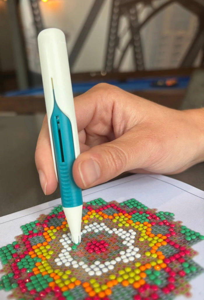🔥Último día 49% de descuento 💎 Dispensador automático de cuentas para pintura de diamantes | Bolígrafo de perforación redondo sin cera para manualidades más rápidas y fáciles ✨-ES