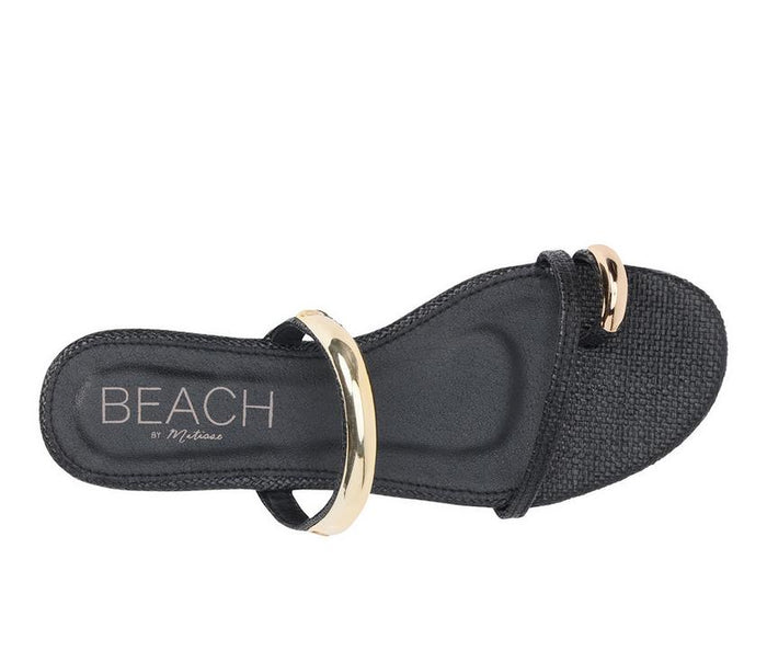 Vacay Black Sandal W/ Gold