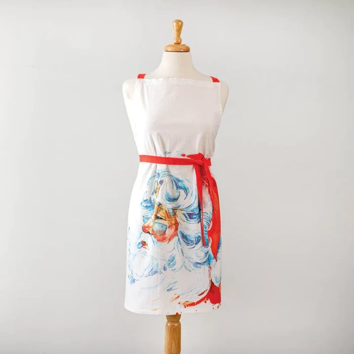Watercolor Santa Claus Apron