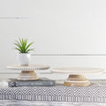 White Washed Round Risers