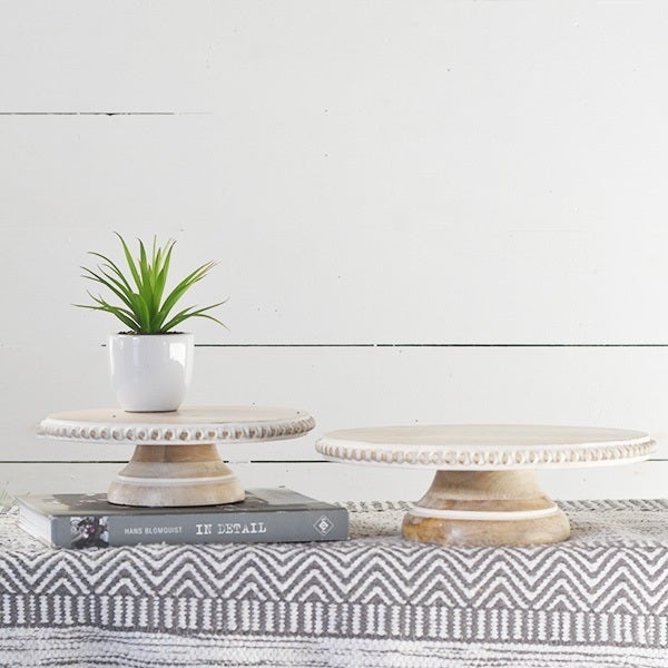 White Washed Round Risers