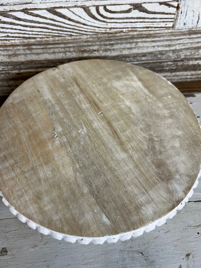 White Washed Round Risers