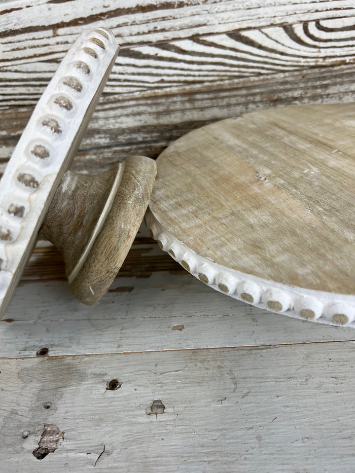 White Washed Round Risers