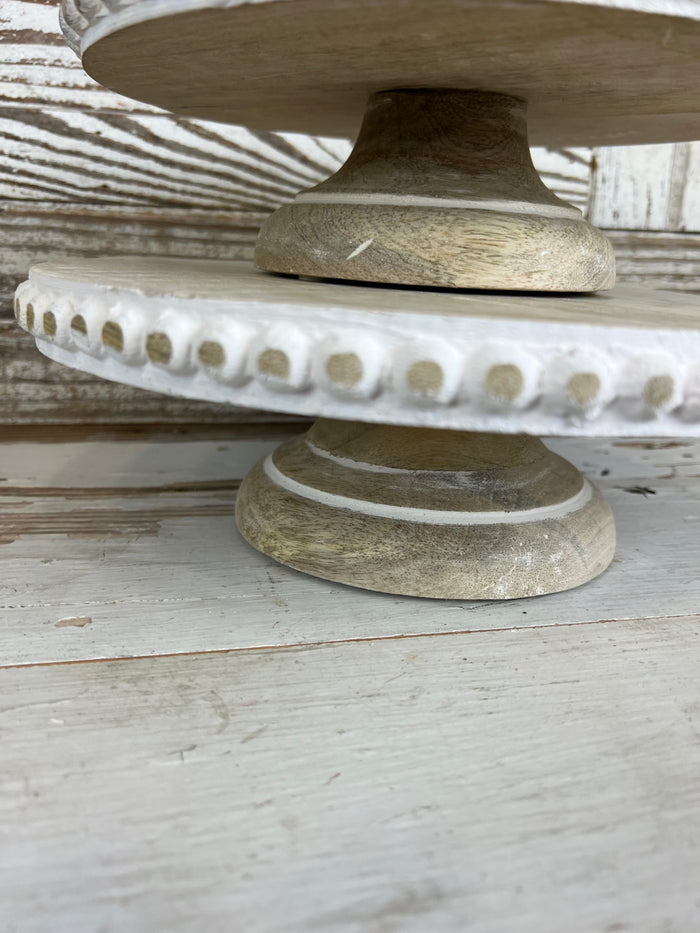 White Washed Round Risers