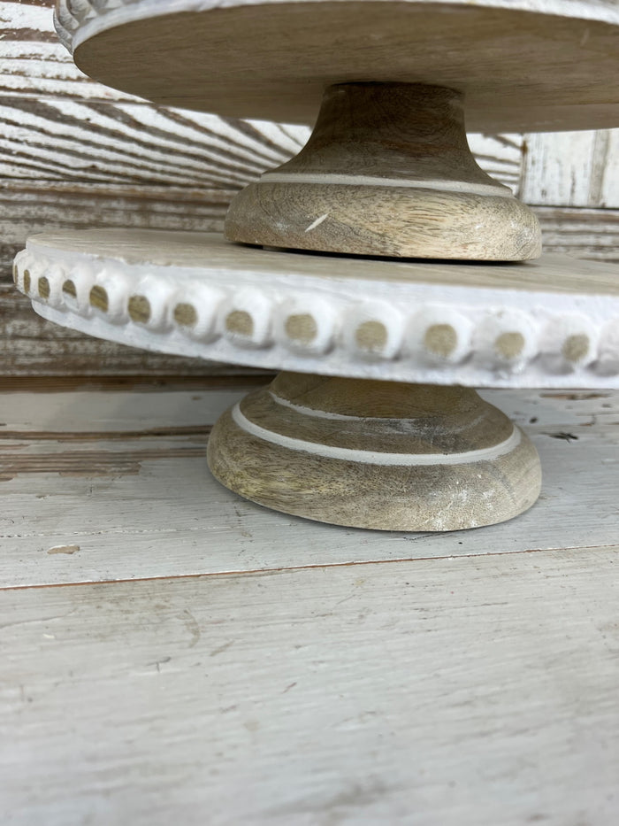 White Washed Round Risers