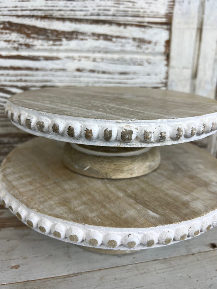 White Washed Round Risers