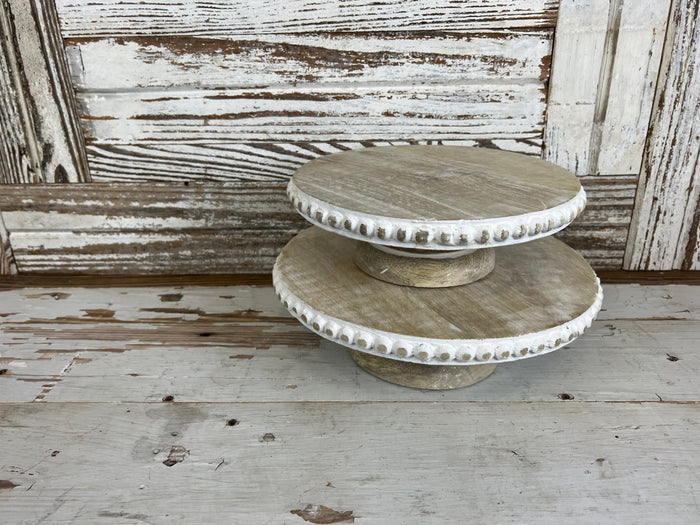 White Washed Round Risers