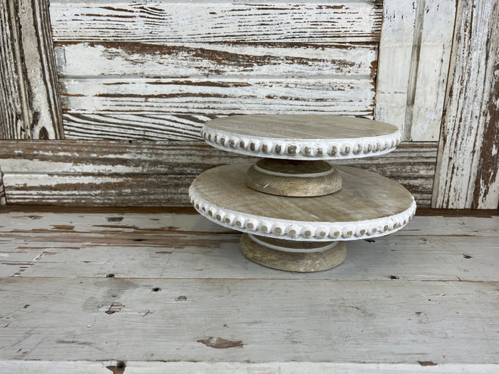 White Washed Round Risers