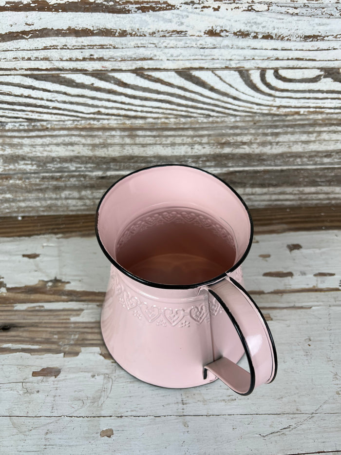 Wide Mouth Pink Pitcher