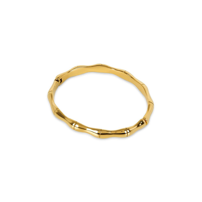 Women's Stainless Steel 18K Gold-Plated Bracelet – Bangle Bamboo – Meiva bracelet